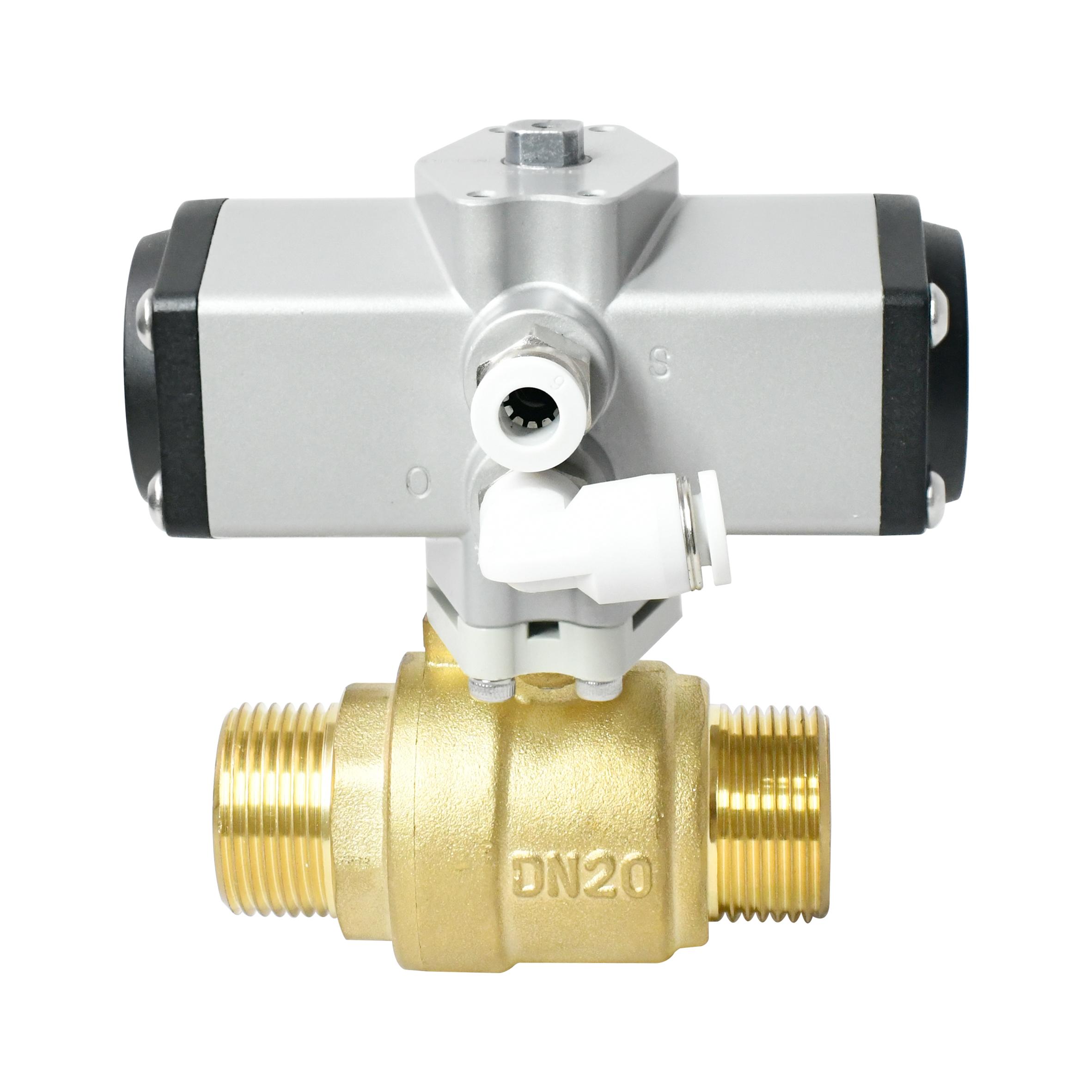 TONHEFLOW P30系列 DN20 黄铜两通气动球阀，开关时间≤1S